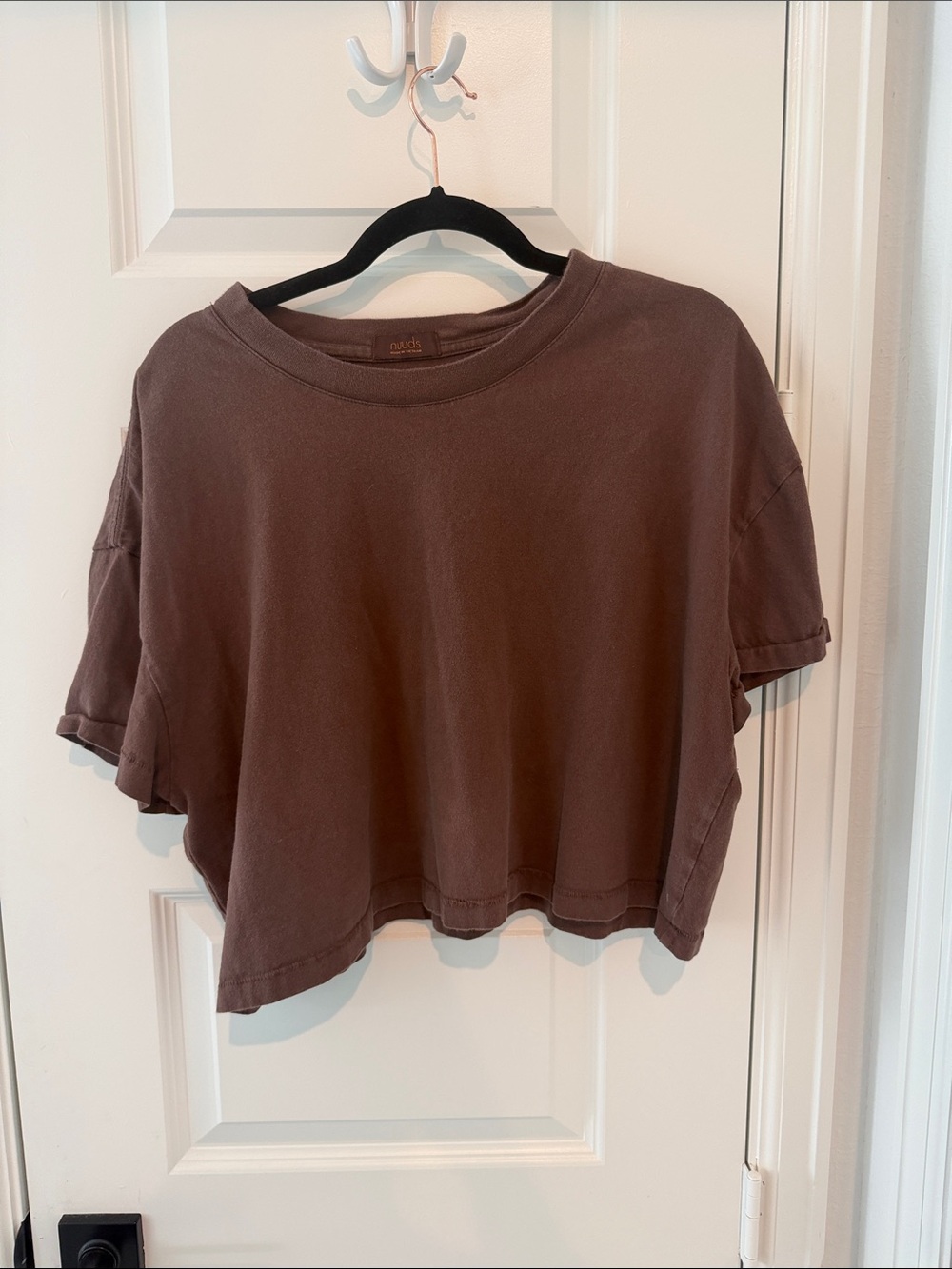 nuuds Washed Brown Cropped Tee